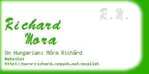 richard mora business card